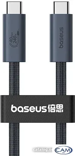 Кабель Baseus Flash Series 2 USB4 Full Featured Data Cable 240W USB Type-C - USB Type-C (1 м, черный)