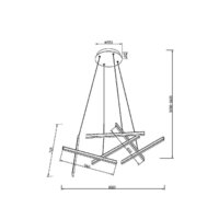 Подвесная люстра Maytoni Line MOD016PL-L80BK