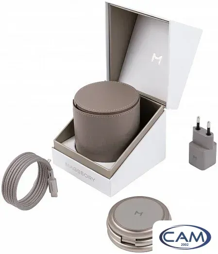 Беспроводное зарядное Magssory Disc Signature Edition 3 в 1 для Apple WCH033 (титановый)