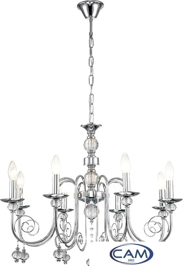 Подвесная люстра Escada Shine 678/8PL E14*40W Chrome