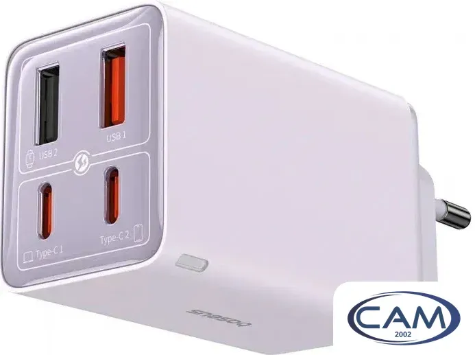 Сетевое зарядное Baseus GaN6 Pro Fast Charger 2C+2U 65W P10162701533-00 (фиолетовый)