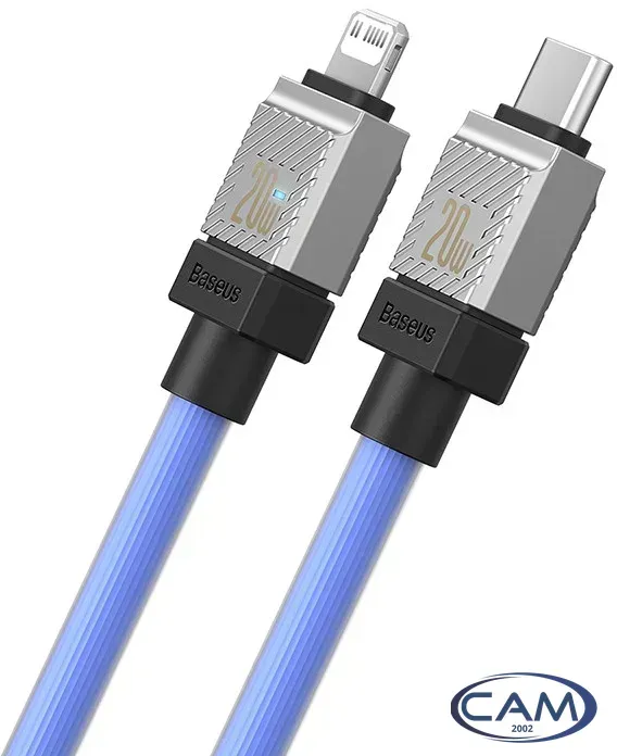 Кабель Baseus CoolPlay Series USB Type-C - Lightning (2 м, голубой)