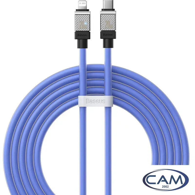 Кабель Baseus CoolPlay Series USB Type-C - Lightning (2 м, голубой)