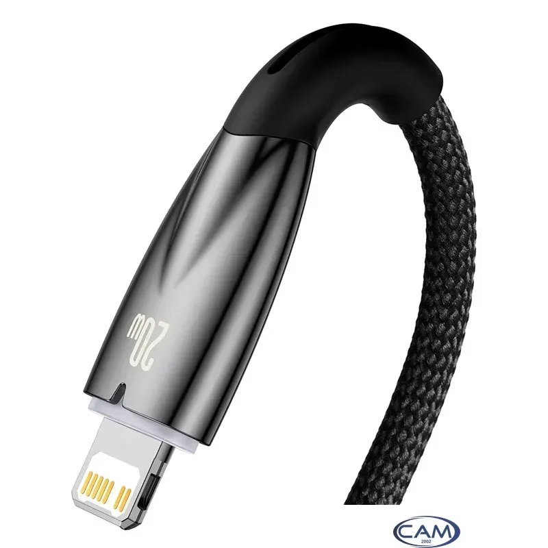 Кабель Baseus Glimmer Series USB Type-C - Lightning (2 м, черный)
