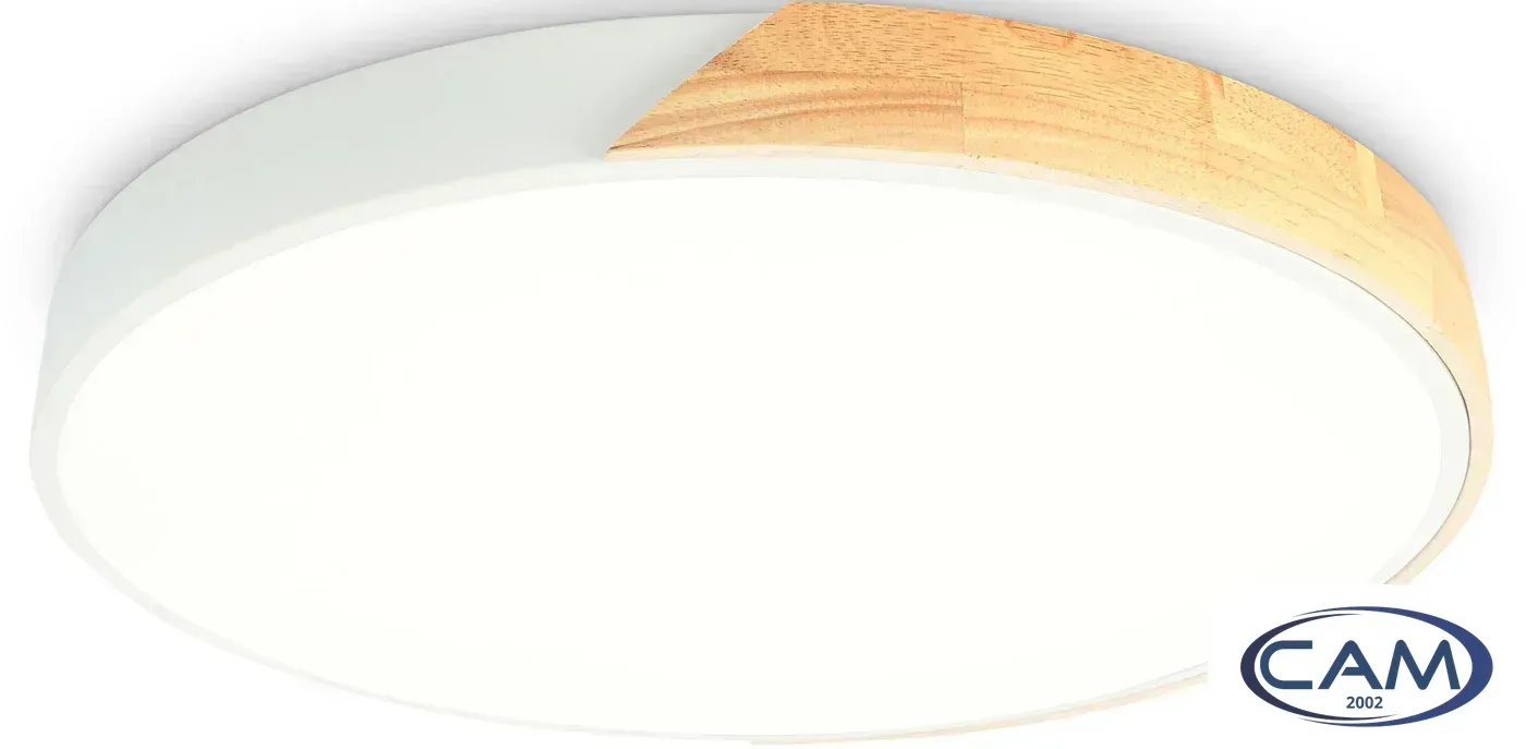 Припотолочная люстра Ambrella light Orbital FZ1300 WH/LW (белый/светлое дерево)