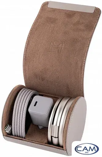 Беспроводное зарядное Magssory Disc Signature Edition 3 в 1 для Apple WCH033 (титановый)