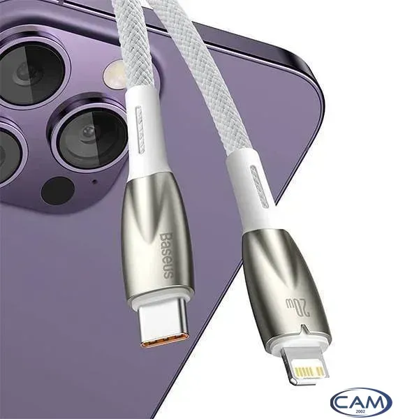 Кабель Baseus Glimmer Series Fast Charging Data Cable Type-C - Lightning 20W CADH000002 (1 м, белый)